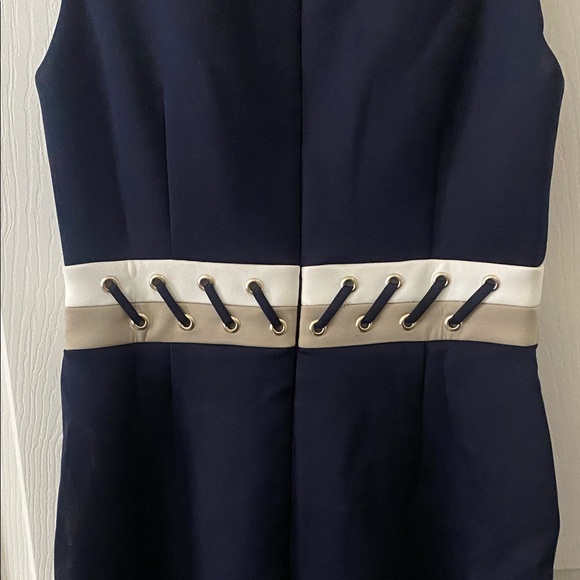 DKNY Midnight Blue Dress with Metallic Accents - Picture 6 of 7